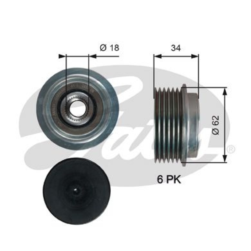 GATES Alternator Freewheel Clutch DriveAlign®