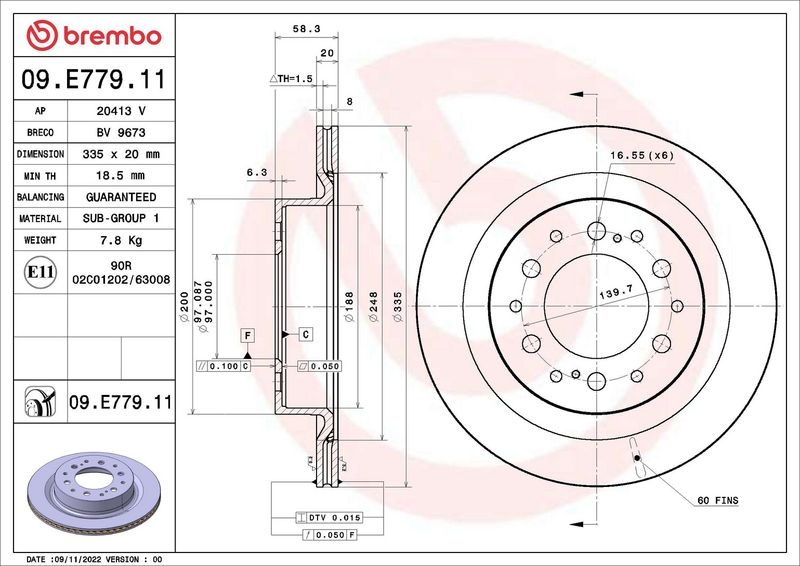 2x BREMBO Bremsscheibe PRIME LINE - UV Coated