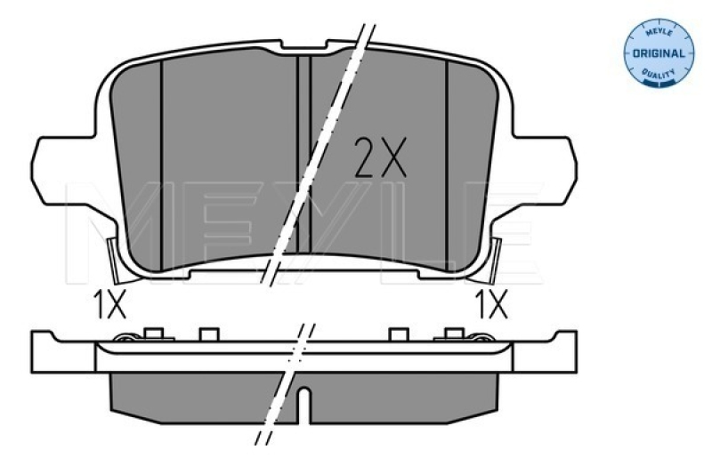 MEYLE Brake Pad Set, disc brake MEYLE-ORIGINAL: True to OE.