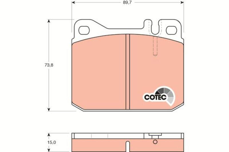 TRW Brake Pad Set, disc brake COTEC