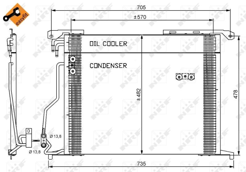 NRF Condenser, air conditioning EASY FIT