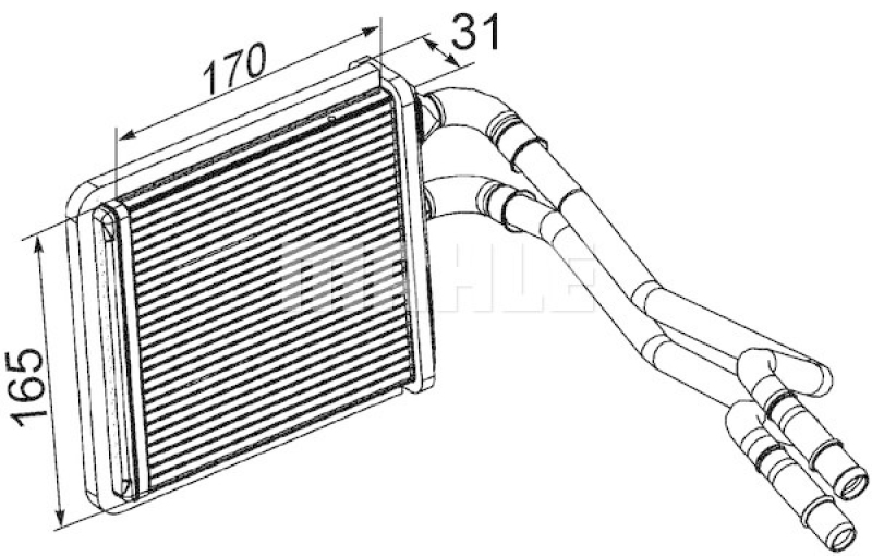 MAHLE Heat Exchanger, interior heating BEHR *** PREMIUM LINE ***