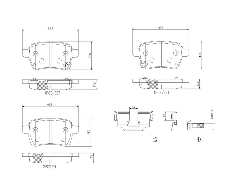 BREMBO Bremsbelagsatz, Scheibenbremse PRIME LINE