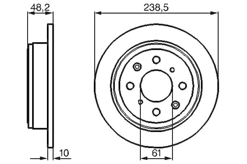 2x BOSCH Bremsscheibe