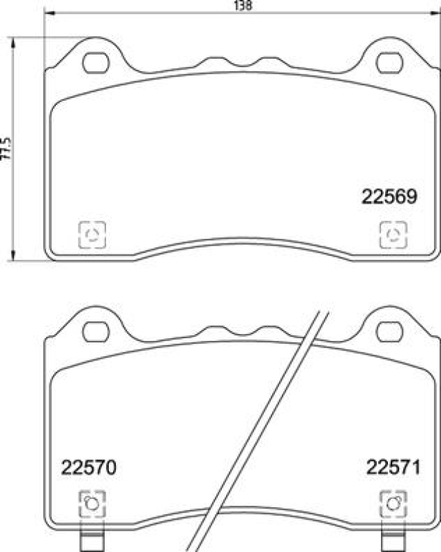 BREMBO Brake Pad Set, disc brake