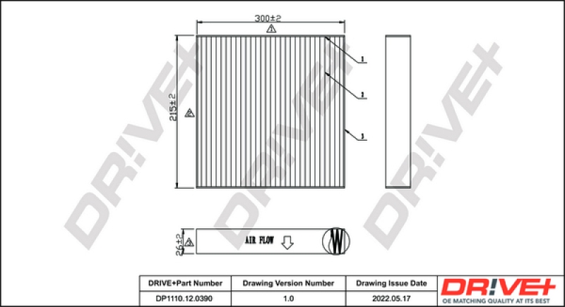 Dr!ve+ Filter, Innenraumluft