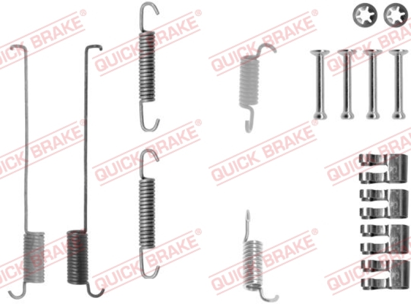 QUICK BRAKE Zubehörsatz Bremsbacken Trommelbremse Montagesatz