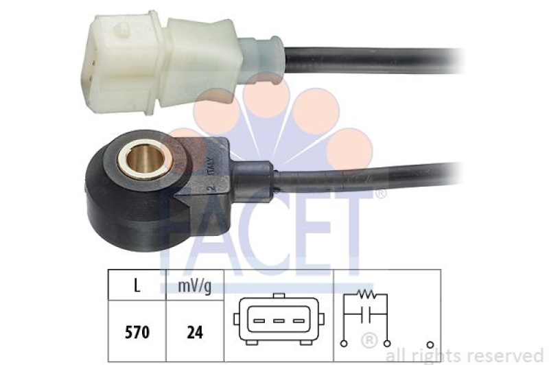 FACET Knock Sensor Made in Italy - OE Equivalent