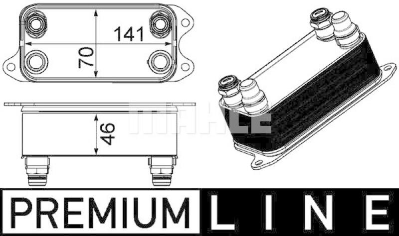 MAHLE Oil Cooler, automatic transmission BEHR *** PREMIUM LINE ***