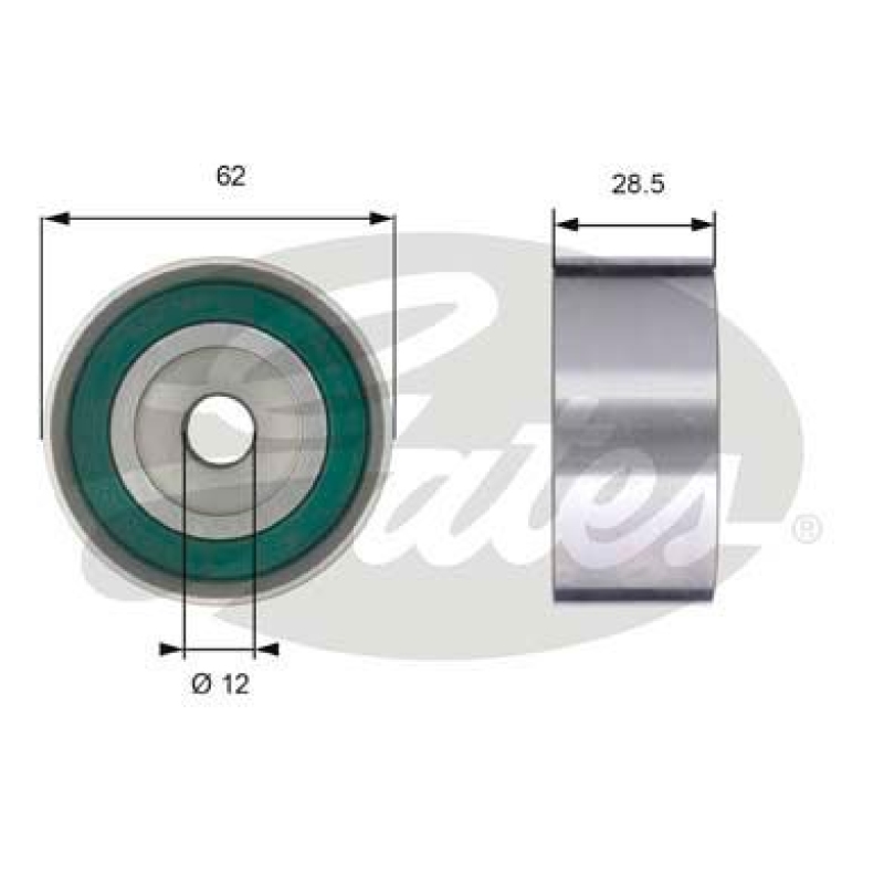 GATES Deflection/Guide Pulley, timing belt PowerGrip®