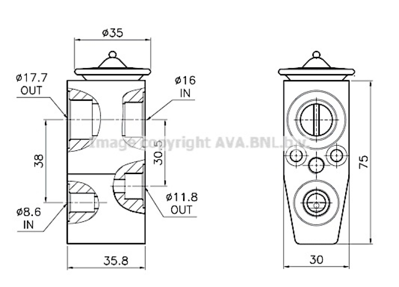 AVA QUALITY COOLING Expansionsventil, Klimaanlage