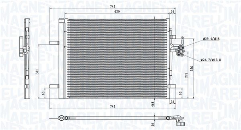 MAGNETI MARELLI Condenser, air conditioning