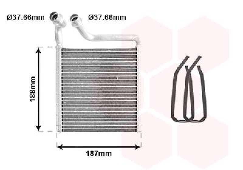 VAN WEZEL Heat Exchanger, interior heating *** IR PLUS ***