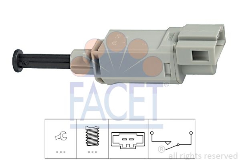 FACET Switch, clutch control (cruise control) Made in Italy - OE Equivalent