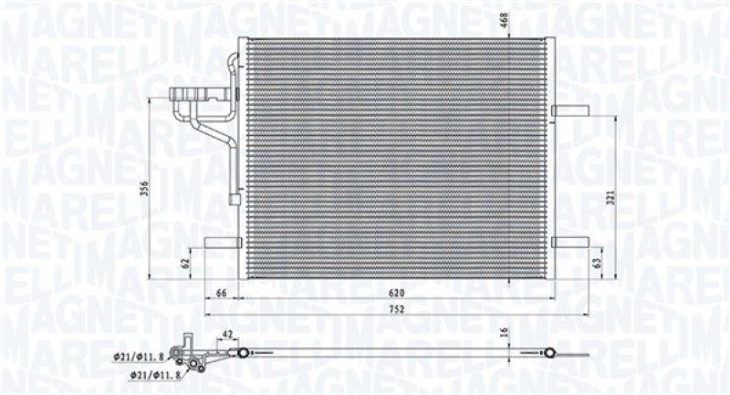 MAGNETI MARELLI Condenser, air conditioning