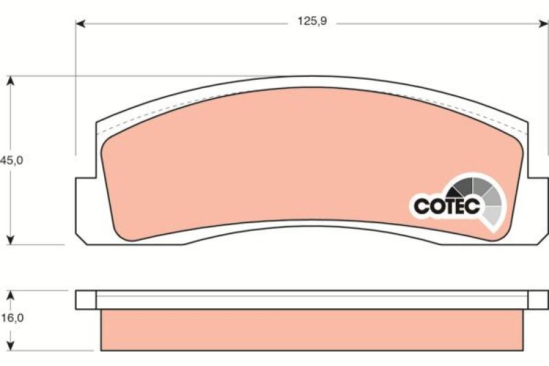 TRW Brake Pad Set, disc brake COTEC