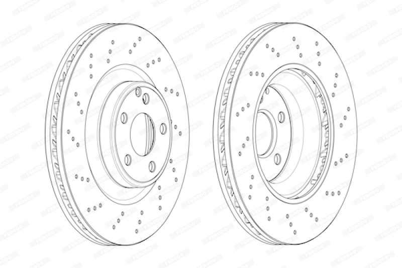 2x FERODO Brake Disc PREMIER