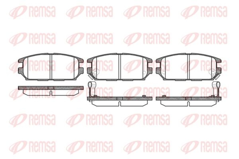 REMSA Brake Pad Set, disc brake