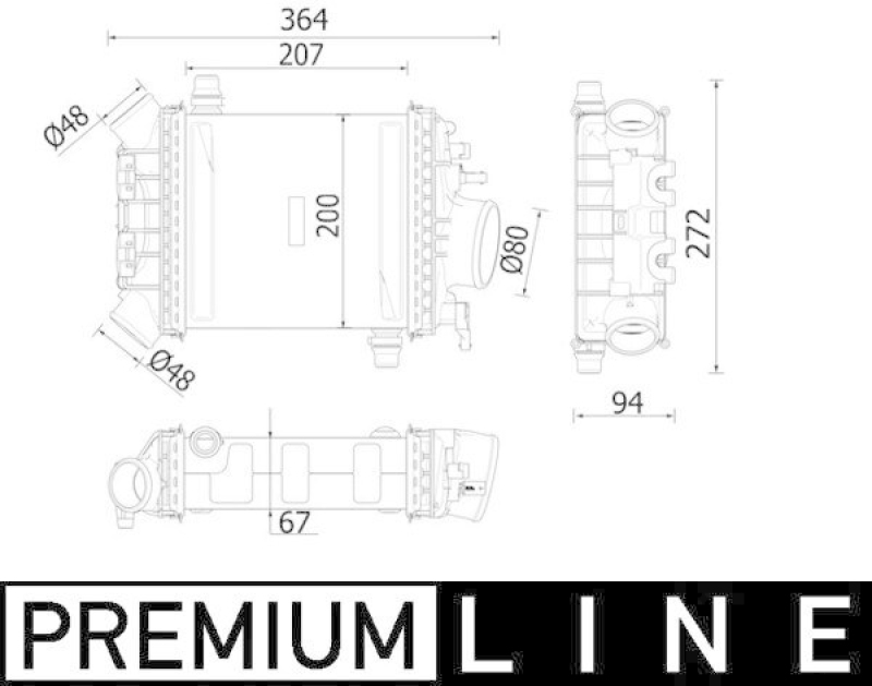 MAHLE Ladeluftkühler BEHR *** PREMIUM LINE ***