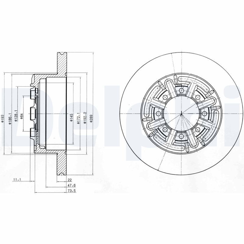 2x DELPHI Bremsscheibe