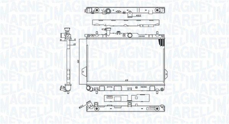 MAGNETI MARELLI Kühler, Motorkühlung