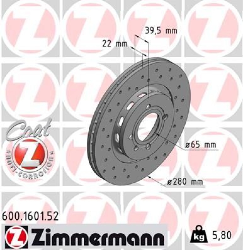 Zimmermann Sport Bremsscheiben + Zimmermann Bremsbeläge