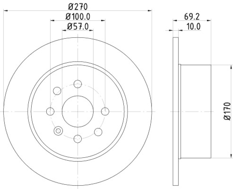 2x HELLA Brake Disc PRO