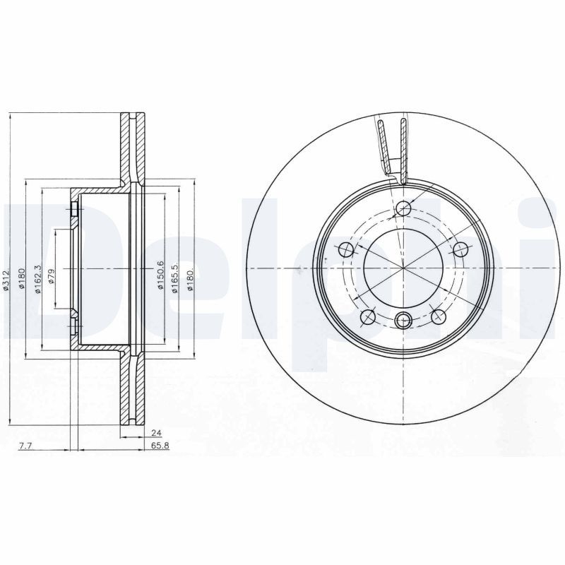 2x DELPHI Bremsscheibe