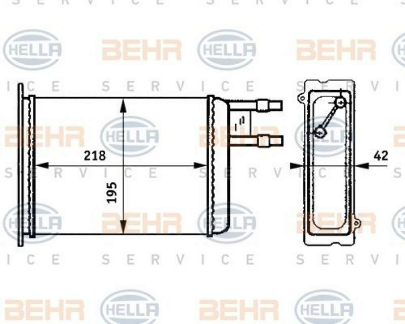 HELLA Heat Exchanger, interior heating BEHR HELLA SERVICE