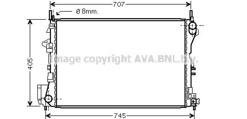 AVA QUALITY COOLING Radiator, engine cooling