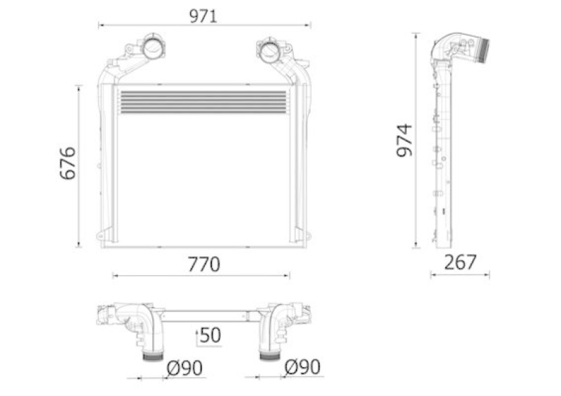 MAHLE Ladeluftkühler BEHR *** PREMIUM LINE ***