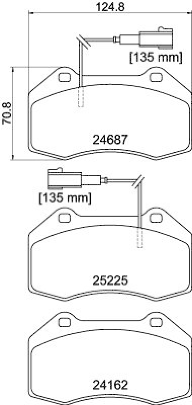 HELLA Brake Pad Set, disc brake