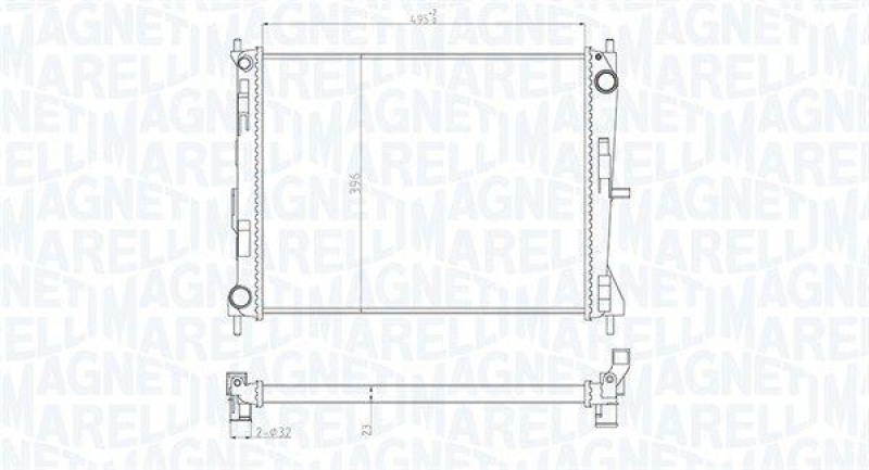 MAGNETI MARELLI Radiator, engine cooling