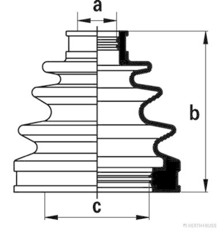 HERTH+BUSS JAKOPARTS Bellow Set, drive shaft