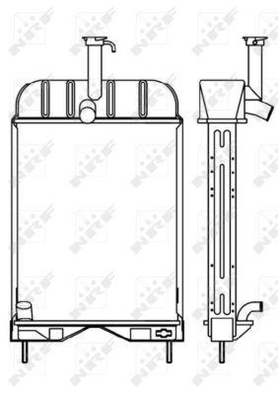 NRF Radiator, engine cooling EASY FIT