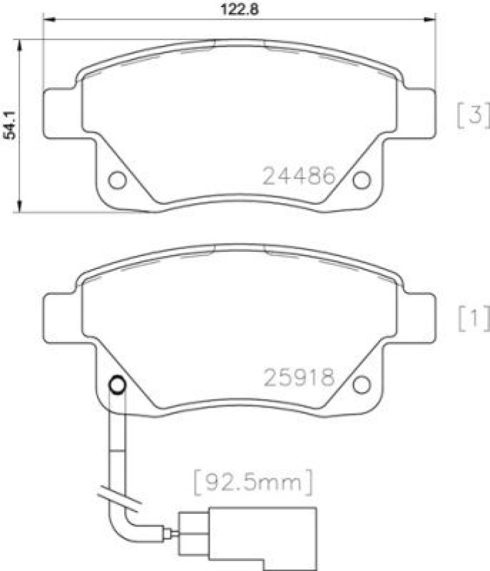 BREMBO Bremsbelagsatz, Scheibenbremse PRIME LINE