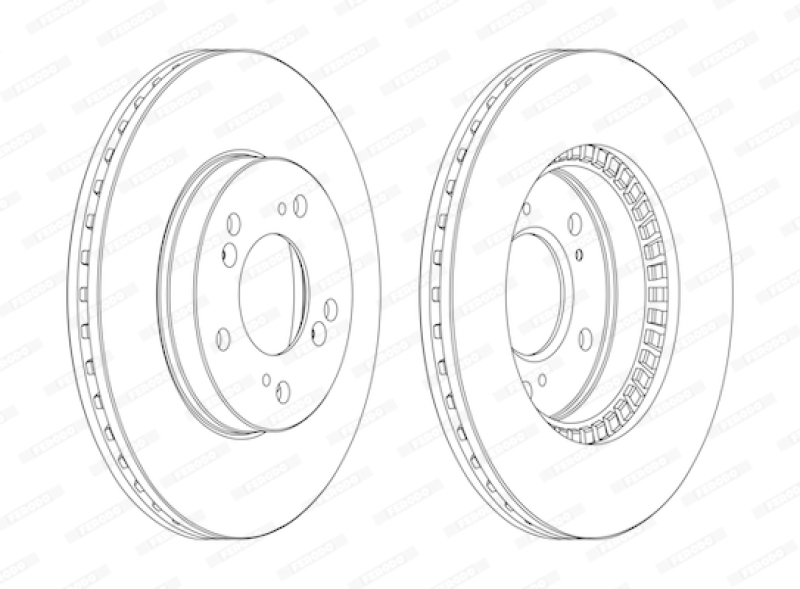 2x FERODO Bremsscheibe PREMIER