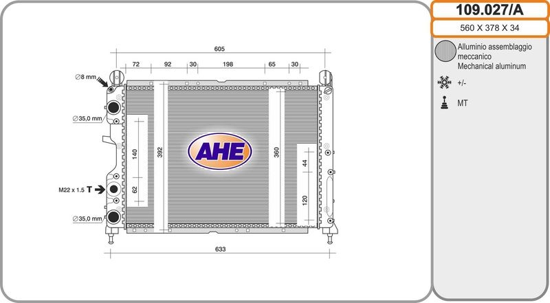 AHE Radiator, engine cooling