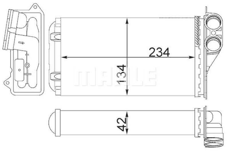 MAHLE Heat Exchanger, interior heating BEHR