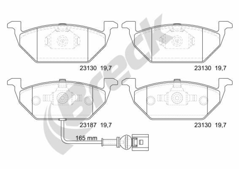 BRECK Brake Pad Set, disc brake