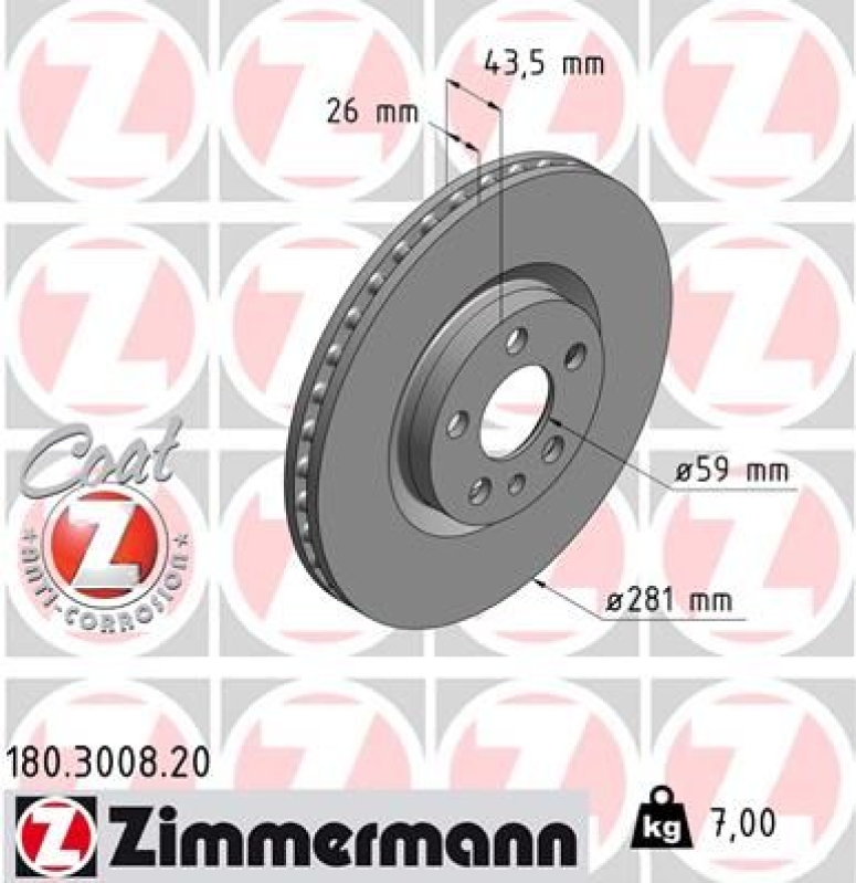 Zimmermann Bremsscheiben + Zimmermann Bremsbeläge