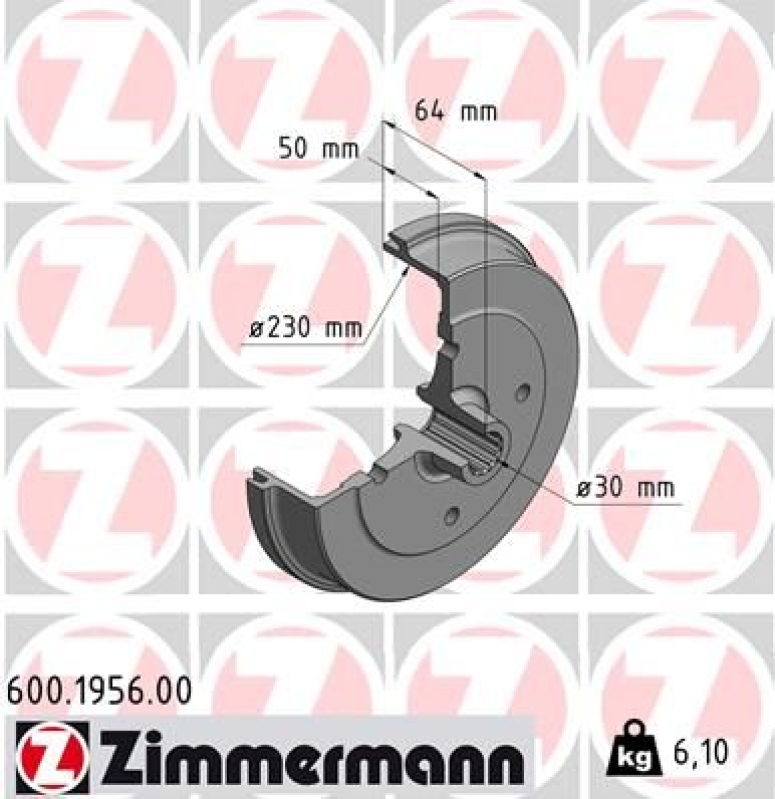 2x ZIMMERMANN Bremstrommel