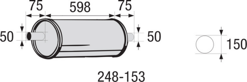 BOSAL Middle Silencer, universal