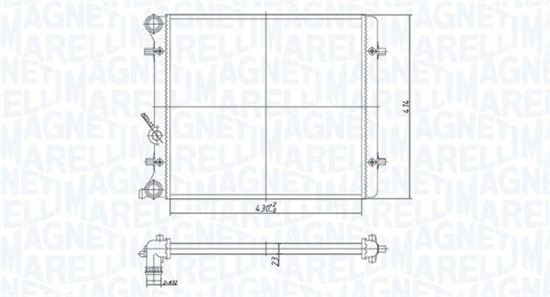 MAGNETI MARELLI Radiator, engine cooling