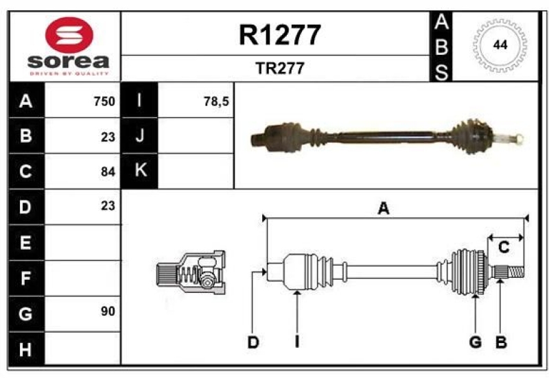 SNRA Drive Shaft