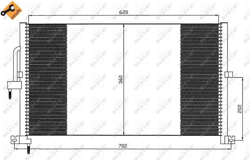 NRF Condenser, air conditioning EASY FIT