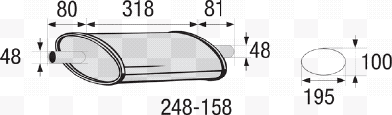 BOSAL Mittelschalldämpfer, Universal