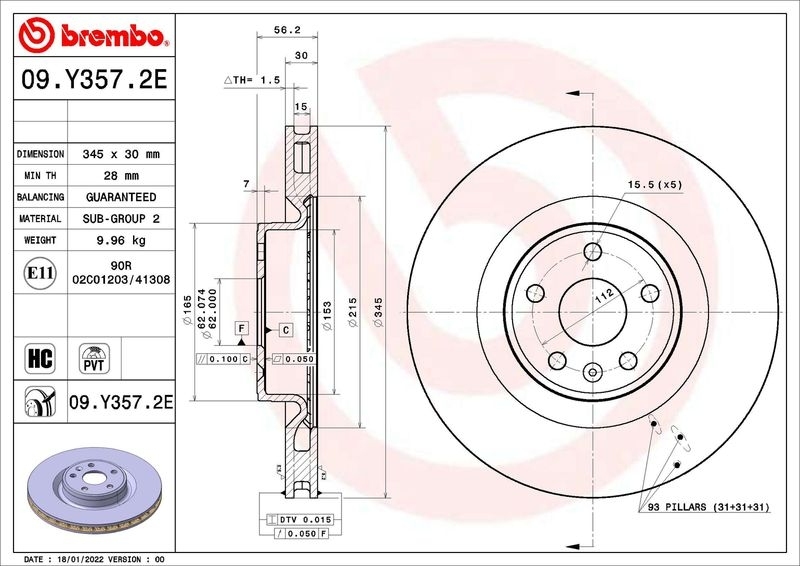 BREMBO Bremsensatz, Scheibenbremse