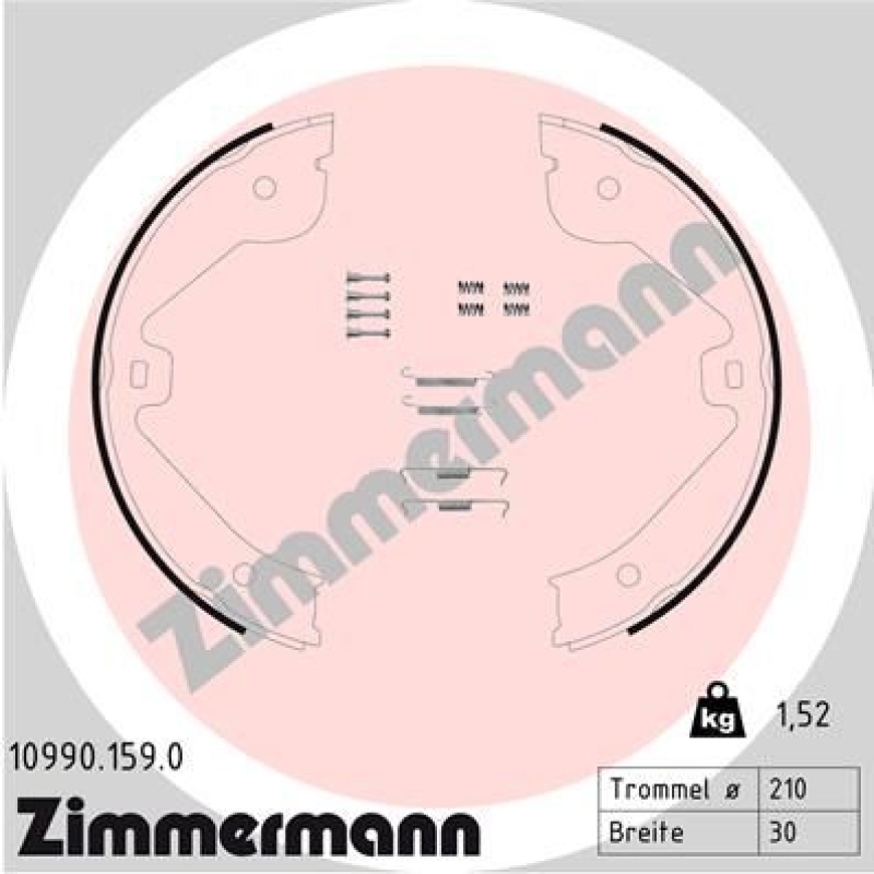 ZIMMERMANN Bremsbackensatz, Feststellbremse