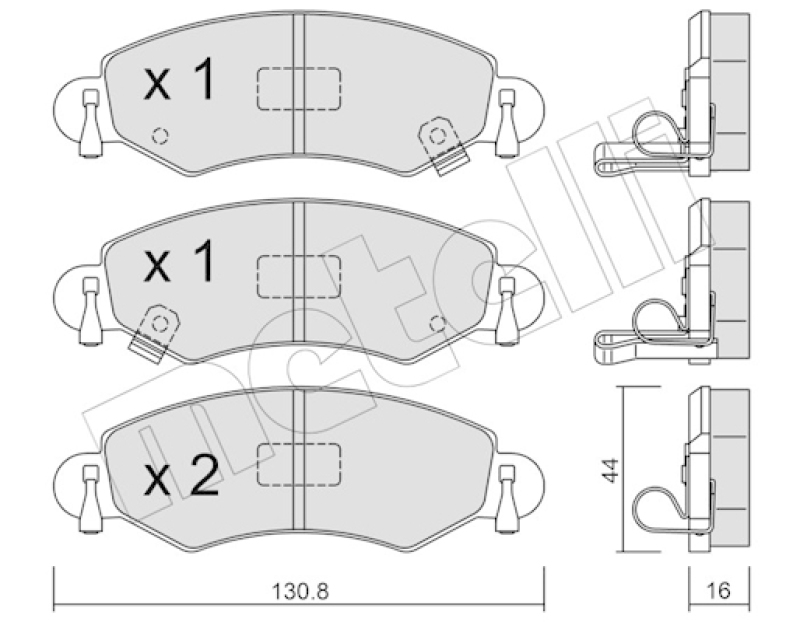 METELLI Brake Pad Set, disc brake